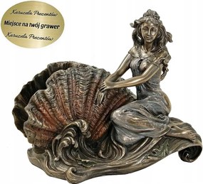 Szekrény Szecessziós Stílusú Szalvéta Tartó Gyönyörű Nővel, Kagylóval A Tenger Hullámain Ajándék