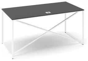 ProX asztal 158 x 80 cm, fedővel, grafit / fehér