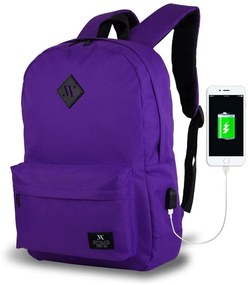 SPECTA Smart Bag lila hátizsák USB csatlakozóval - My Valice