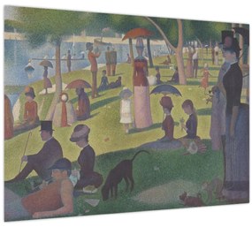 Üveg kép - Georges Seurat, A Sunday on La Grande Jatte, reprodukciók (70x50 cm)