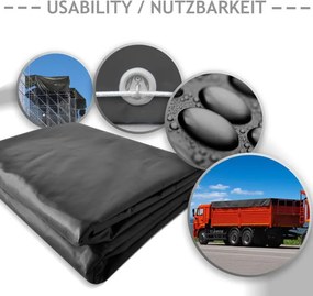 JAGO Ponyva 650 g/m² alumínium háló  2 x 3 m antracit