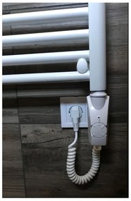 Birossi fűtőbetét törölközőszárító radiátorhoz - termosztátos - fehér - 900 Watt