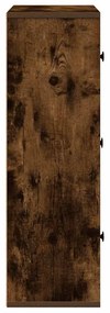 füstös tölgy színű szerelt fa könyvszekrény 60x24x76,5 cm