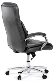 Szürke Ökobőr Irodai Főnöki Szék Hinta Mechanikával. KA-F1385 GREY