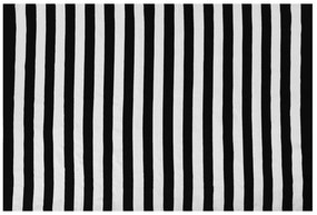 Fekete Fehér Csíkos Kültéri Szőnyeg 140 x 200 cm TAVAS Beliani