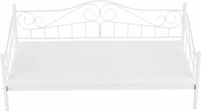 Fém ágy, fehér, 90x200 cm, DAINA