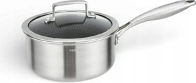 Acél serpenyő Masterpan 18 cm fedővel Rozsdamentes acél Indukciós