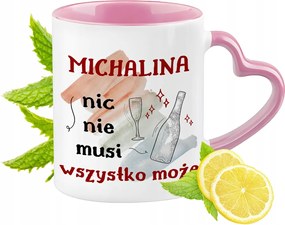 Michalina Bögre Rózsaszín Szív Alakú Füllel Kávé Ajándék