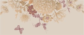 Kép - szüret virágok és pillangók (120x50 cm)