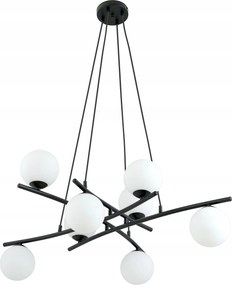 Essa 8 fekete lámpa fehér lámpabúrákkal hálószobába az ágy fölé