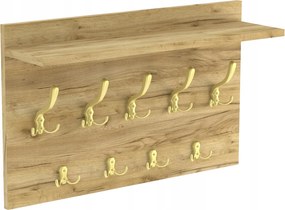 Fali Ruhaakasztó Szoba Tölgy Craft Arany Kampó Csiszolás