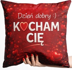 Valentin Napi Párnahuzat 40x40 Valentin nap vastag velúr velvet 40cm