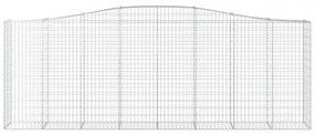 vidaXL 7 db íves horganyzott vas gabion kosár 400x50x140/160 cm