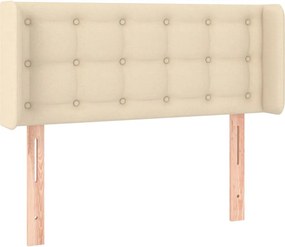 vidaXL krémszínű szövet fejtámla 83x16x78/88 cm