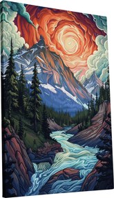 Vászonkép Festői hegyi táj otthon nappali szoba 50x70