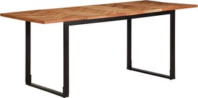 vidaXL tömör akácfa étkezőasztal 180 x 90 x 75 cm