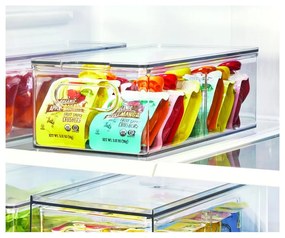 Átlátszó tárolódoboz fedéllel, 30,5 x 15,2 x 10,8 cm - iDesign The Home Edit