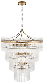 Endon 112576 - Csillár láncon MARIETTA 16xE14/6W/230V réz/átlátszó