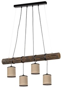 Spot-Light 68859456 - Kábelre függesztett csillár NEGRO 4xE27/25W/230V fenyő