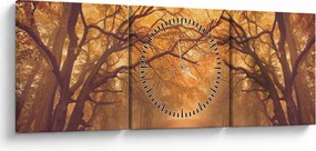 Egy út képe egy őszi tájon (órával) (90x30 cm)