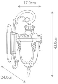 Elstead - Kültéri fali lámpa PHILADELPHIA 1xE27/100W/230V IP44