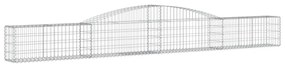9 db íves horganyzott vas gabion kosár 400x30x40/60 cm