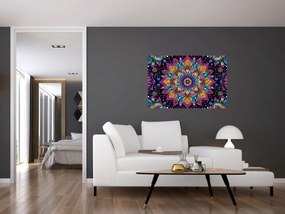 Kép - Kaleidoszkópos mandala (90x60 cm)