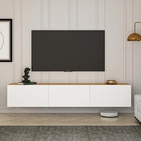 TV szekrény West - White, Atlantic Pine