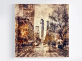 Canvas Város New York Manhattan Vintage Vászonkép 40x40