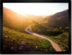 Poszterek keretben 40x30 Út Erdő Hegyek