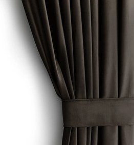 Barna bársony dimout (részleges sötétítő) függöny 140x270 cm – Restilo