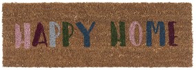 Doormat lábtörlő Happy Home felirattal barna, színes