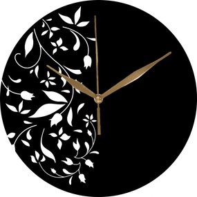 Falióra Fa Áttört Virágokkal Ajándék 35 cm