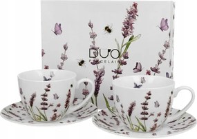 2 db 270 ml-es csésze csészealj szett Classic Lavender