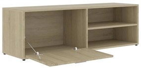 sonoma tölgy színű szerelt fa TV-szekrény 120 x 34 x 37 cm