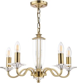 LAURA ASHLEY 3552999-Q CARSON Kristály Csillár Antik sárgaréz, Fehér E14 IP20