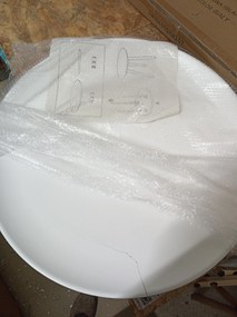 AKCIÓ ISLAND lerakóasztal Ø 54 cm, fehér II. osztály