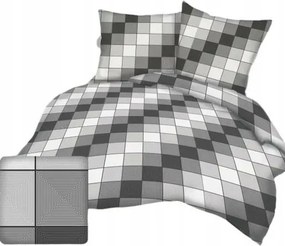 Fakéreg párnahuzat 50x60 kockás geometria szürke grafit