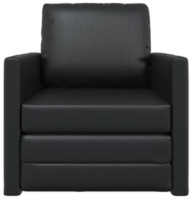 vidaXL Floor Sofa Bed 2-in-1 Fekete 74x77x81 cm Műbőr