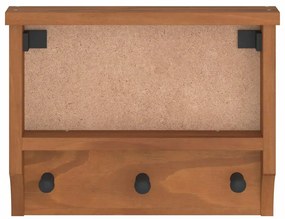 SANDNES tömör fenyőfa falra szerelt kabátállvány 45x12x35 cm