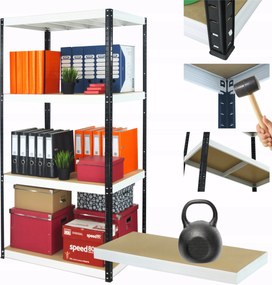 Helios fém tároló állvány garázs állvány 180x120x50cm 4Px175kg Pl