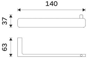 NIMCO MA 29055-26 - WC-papír tartó MAYA fényezett króm