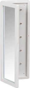 Metro fehér kulcstartó szekrény tükörrel - Rowico