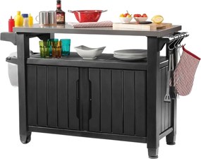 Keter UNITY XL 207 l multifunkcionális kertigrillezőasztal, grafit, 134 x 52 x 90 cm