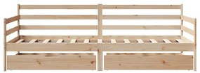 vidaXL tömör fenyőfa kanapéágy fiókokkal 90 x 190 cm
