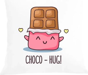 Párna párnahuzat nyomott mintás Csokoládé ölelés