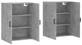 2 db betonszürke faliszekrény 69, x 34 x 90 cm