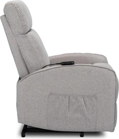 Elektromos relax fotel felállást segítő funkcióval szürke – COLTON