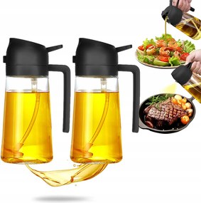 2db Ecet Olaj Szórófej 2IN1 Üveg Grill Főző Alsó