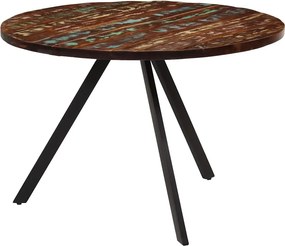 vidaXL tömör újrahasznosított fa étkezőasztal 110 x 75 cm